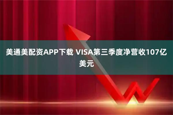 美通美配资APP下载 VISA第三季度净营收107亿美元