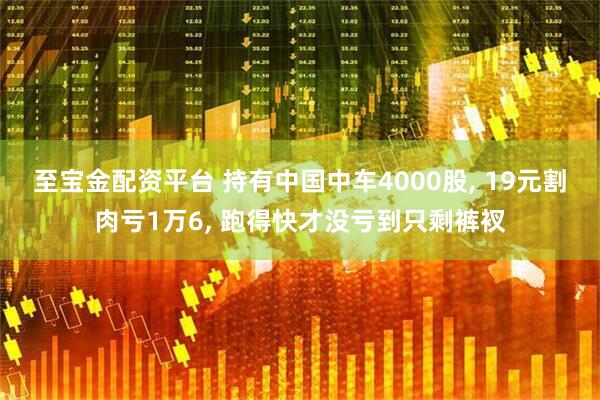 至宝金配资平台 持有中国中车4000股, 19元割肉亏1万6, 跑得快才没亏到只剩裤衩