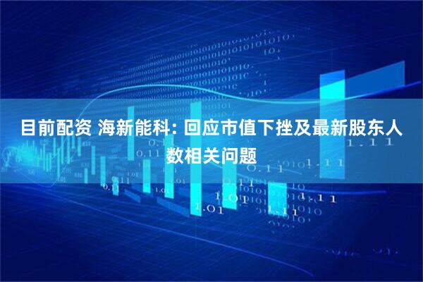 目前配资 海新能科: 回应市值下挫及最新股东人数相关问题