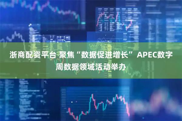 浙商配资平台 聚焦“数据促进增长” APEC数字周数据领域活动举办